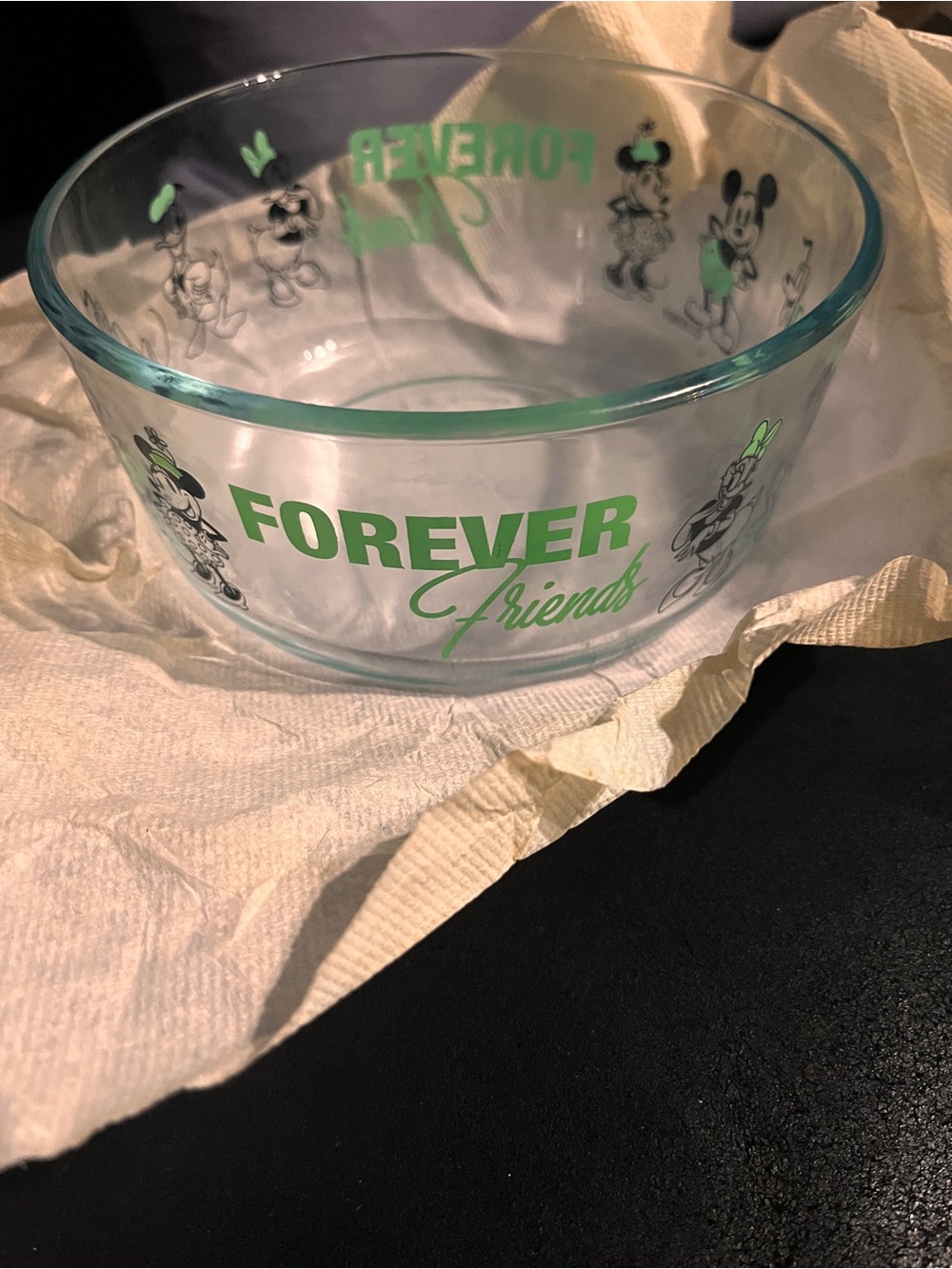 Disney Forever Friends Pyrex glass bowl new